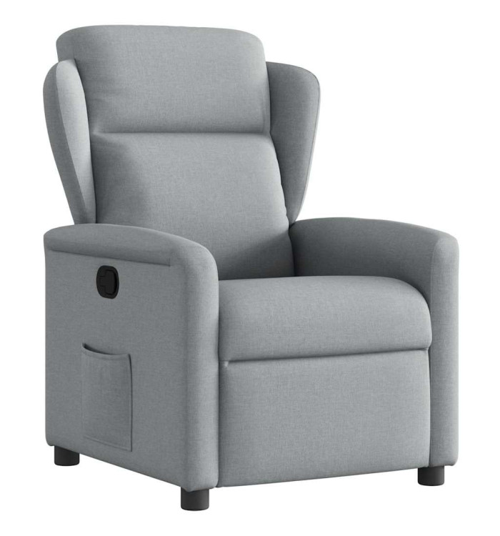 Fauteuil inclinable Gris clair Tissu | Mobilier & Déco