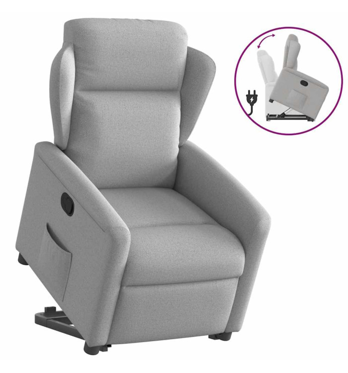 Fauteuil inclinable gris nuage tissu | Mobilier & Déco