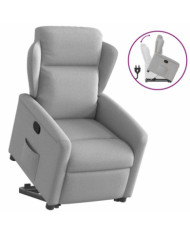 Fauteuil inclinable gris nuage tissu | Mobilier & Déco