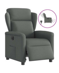 Fauteuil inclinable électrique Gris foncé Tissu | Mobilier & Déco