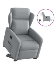 Fauteuil inclinable Gris clair Tissu | Mobilier & Déco