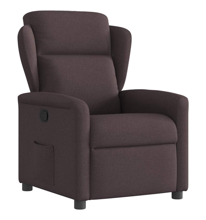 Fauteuil inclinable Marron foncé Tissu | Mobilier & Déco
