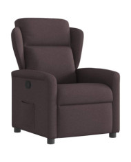 Fauteuil inclinable Marron foncé Tissu | Mobilier & Déco