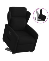 Fauteuil inclinable noir tissu | Mobilier & Déco