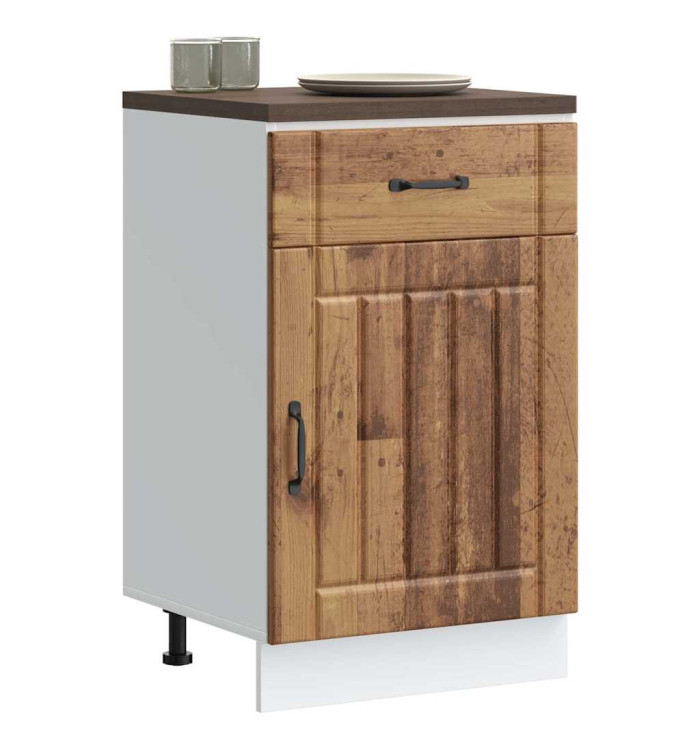 Armoire de cuisine Lucca vieux bois bois ingénierie | Mobilier & Déco