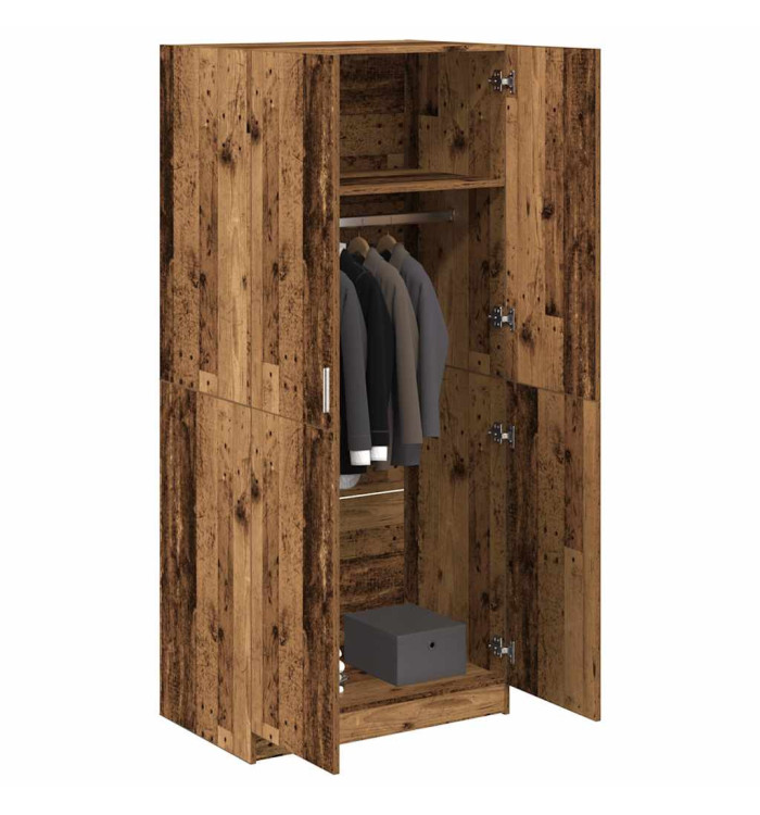 Garde-robe vieux bois 80x52x180 cm bois d'ingénierie | Mobilier & Déco