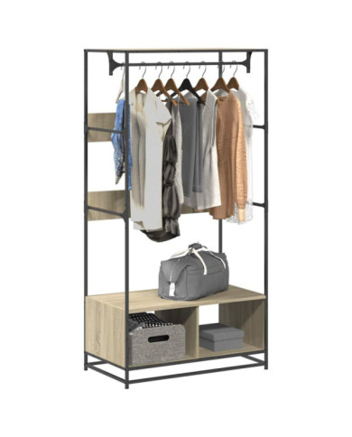 Armoire chêne sonoma 90x50x180 cm bois d'ingénierie | Mobilier & Déco
