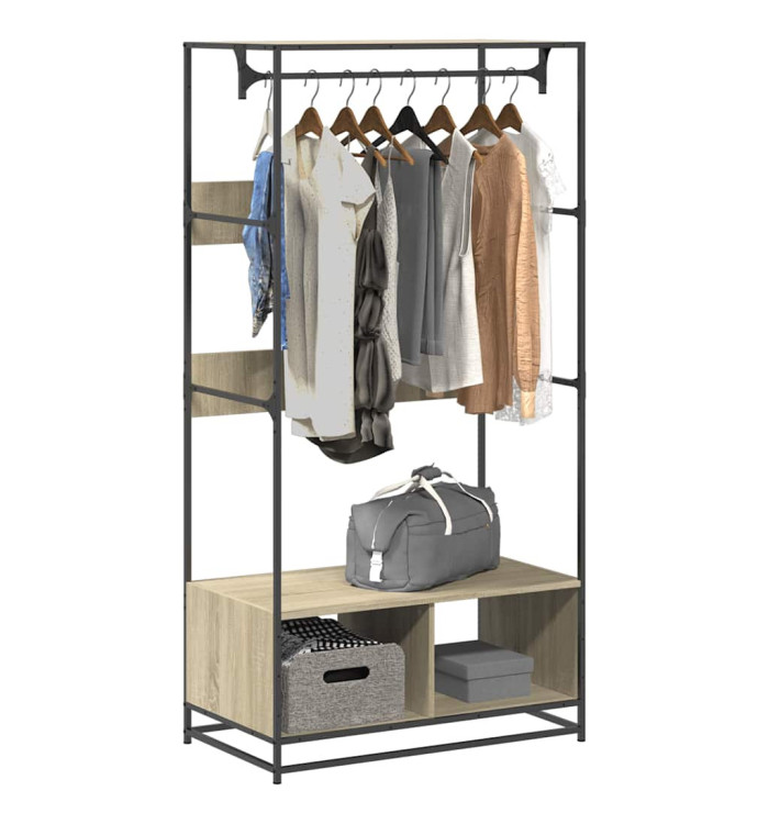 Armoire chêne sonoma 90x50x180 cm bois d'ingénierie | Mobilier & Déco
