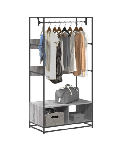 Armoire sonoma gris 90x50x180 cm bois d'ingénierie | Mobilier & Déco