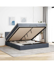 Cadre de lit ottoman avec matelas gris foncé 180x200 cm velours | Mobilier & Déco