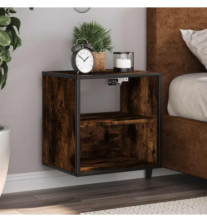 Tables de chevet murales 2 pcs Chêne fumé 40x31x39,5 cm | Mobilier & Déco