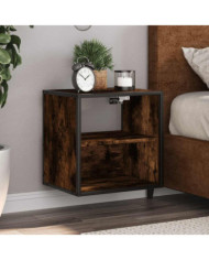 Tables de chevet murales 2 pcs Chêne fumé 40x31x39,5 cm | Mobilier & Déco