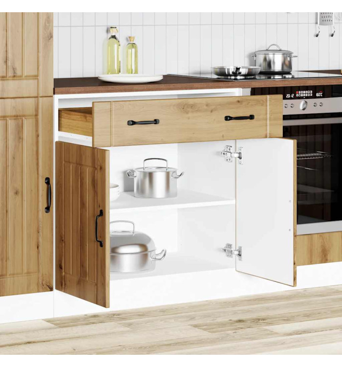 Armoire de cuisine Lucca chêne artisanal bois ingénierie | Mobilier & Déco