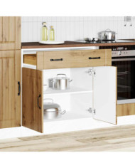 Armoire de cuisine Lucca chêne artisanal bois ingénierie | Mobilier & Déco