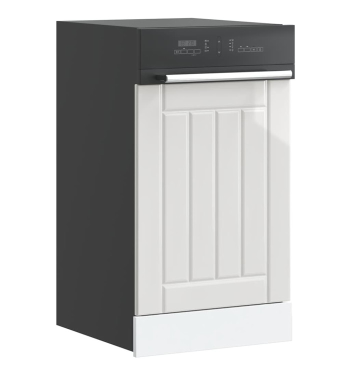 Panneau de lave-vaisselle Lucca blanc brillant bois ingénierie | Mobilier & Déco