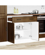 Armoire de cuisine Lucca chêne marron bois ingénierie | Mobilier & Déco