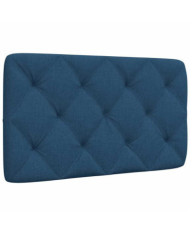 Coussin de tête de lit bleu 80 cm tissu | Mobilier & Déco
