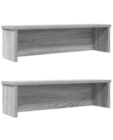  Étagères de cuisine empilables 2 pcs sonoma gris 60x15x16 cm | Mobilier & Déco