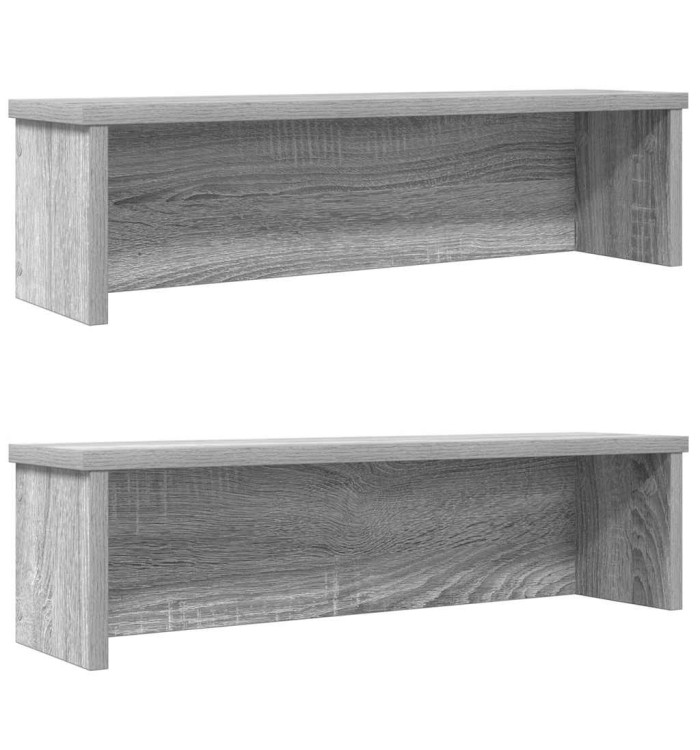  Étagères de cuisine empilables 2 pcs sonoma gris 60x15x16 cm | Mobilier & Déco
