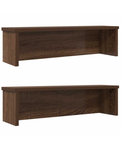  Étagères de cuisine empilables 2 pcs chêne marron 60x15x16 cm | Mobilier & Déco