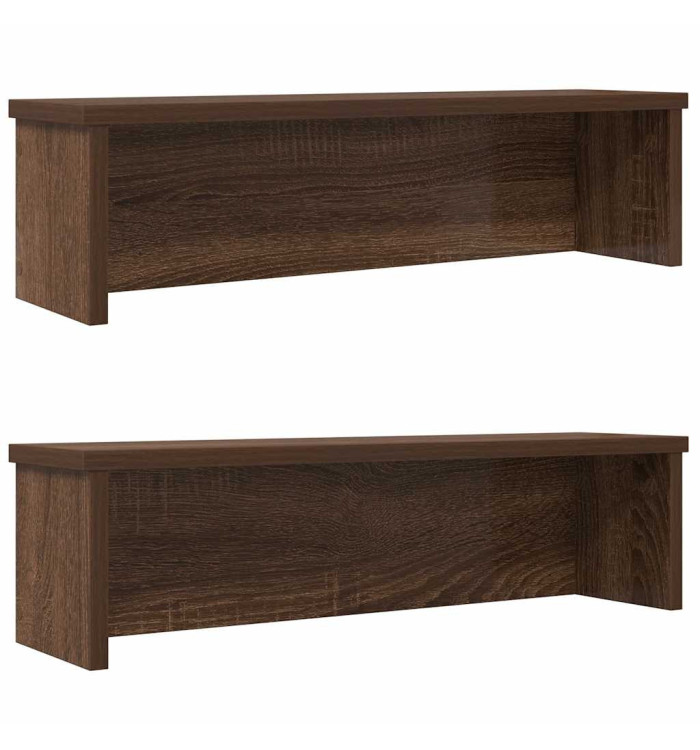  Étagères de cuisine empilables 2 pcs chêne marron 60x15x16 cm | Mobilier & Déco