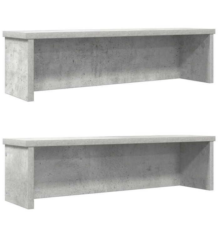  Étagères de cuisine empilables 2 pcs gris béton 60x15x16 cm | Mobilier & Déco