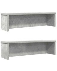  Étagères de cuisine empilables 2 pcs gris béton 60x15x16 cm | Mobilier & Déco