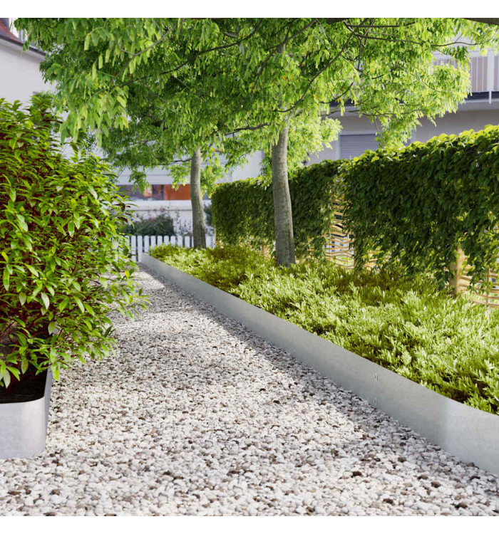 Bordures de pelouse 10 pcs 20x103 cm acier galvanisé | Mobilier & Déco