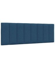 Coussin de tête de lit bleu 120 cm tissu | Mobilier & Déco