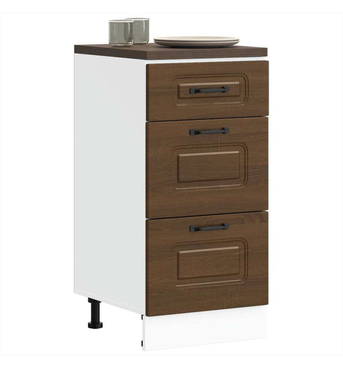 Armoire de cuisine Kalmar chêne marron bois d'ingénierie | Mobilier & Déco