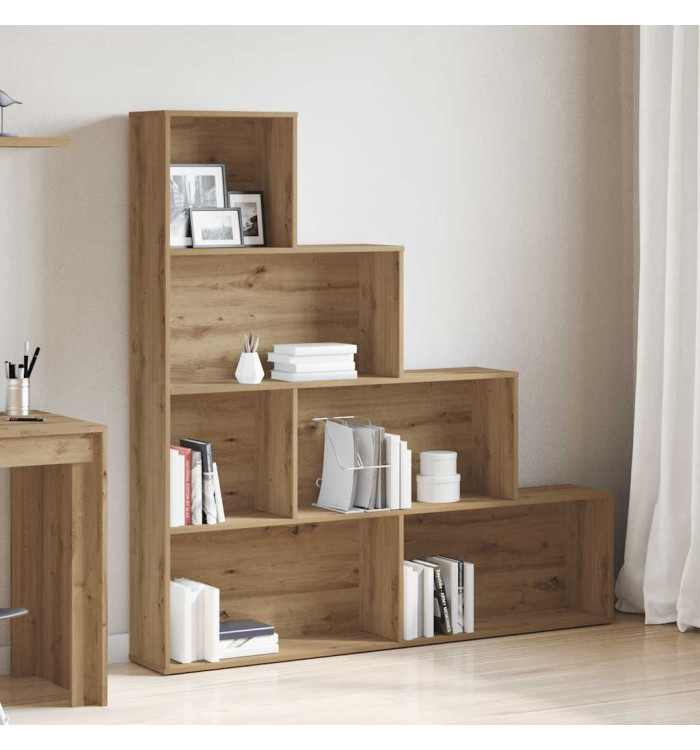 Bibliothèque chêne artisanal 157x24x160 cm bois d'ingénierie | Mobilier & Déco