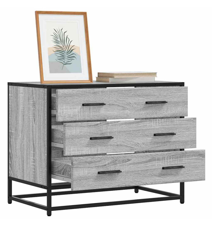 Commode sonoma gris 70x41x56 cm bois d'ingénierie | Mobilier & Déco