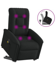 Fauteuil de massage inclinable Noir Tissu | Mobilier & Déco