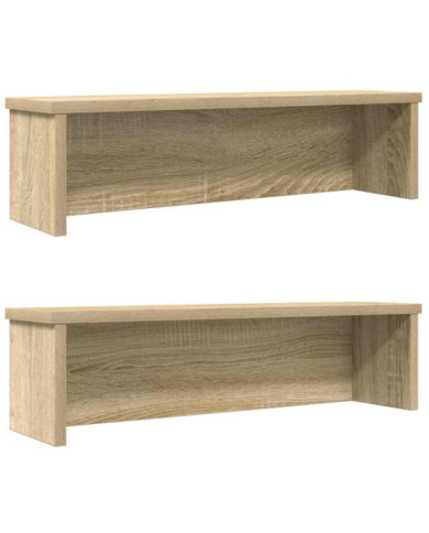  Étagères de cuisine empilables 2 pcs chêne sonoma 60x15x16 cm | Mobilier & Déco