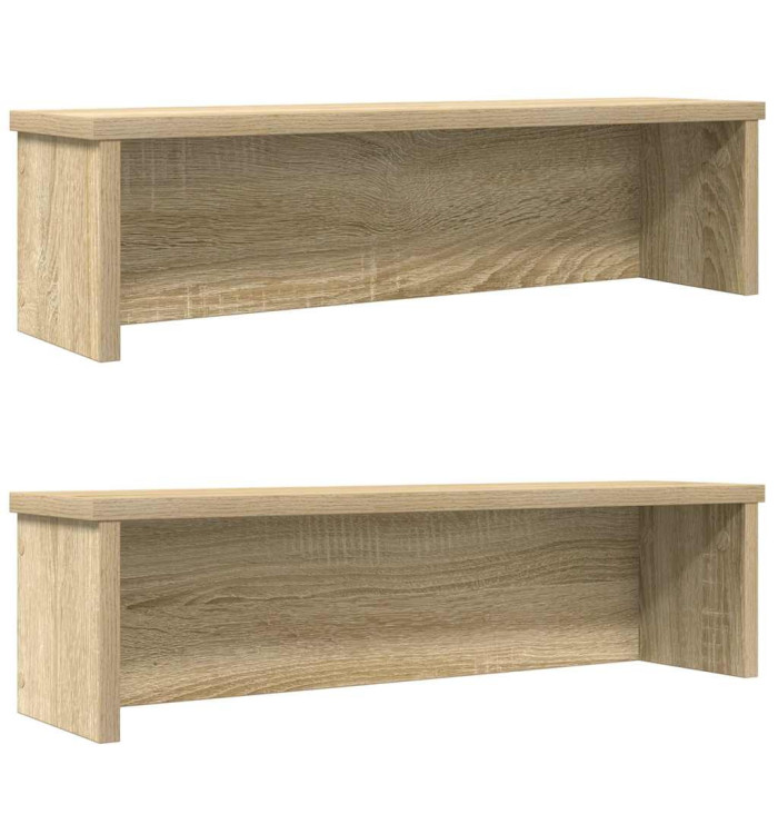  Étagères de cuisine empilables 2 pcs chêne sonoma 60x15x16 cm | Mobilier & Déco