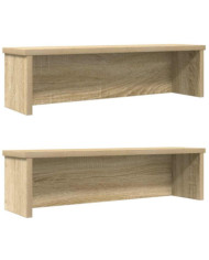  Étagères de cuisine empilables 2 pcs chêne sonoma 60x15x16 cm | Mobilier & Déco