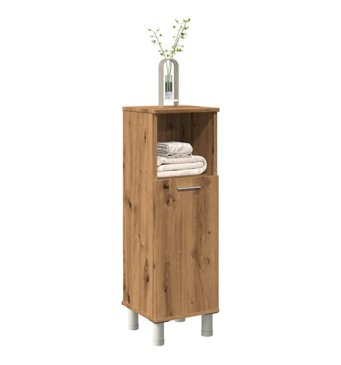 Armoire de bain chêne artisanal 30x30x95 cm bois d'ingénierie | Mobilier & Déco