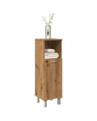Armoire de bain chêne artisanal 30x30x95 cm bois d'ingénierie | Mobilier & Déco