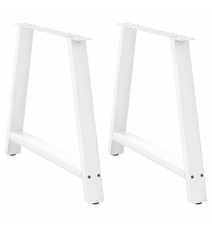 Pieds de table basse forme de A 2 pcs blanc 90x(72-73) cm acier | Mobilier & Déco