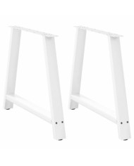 Pieds de table basse forme de A 2 pcs blanc 90x(72-73) cm acier | Mobilier & Déco