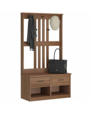 Portemanteau SANDENS 87x40x159,5 cm bois massif pin | Mobilier & Déco