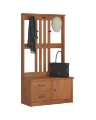 Portemanteau SANDENS 87x40x159,5 cm bois massif pin | Mobilier & Déco