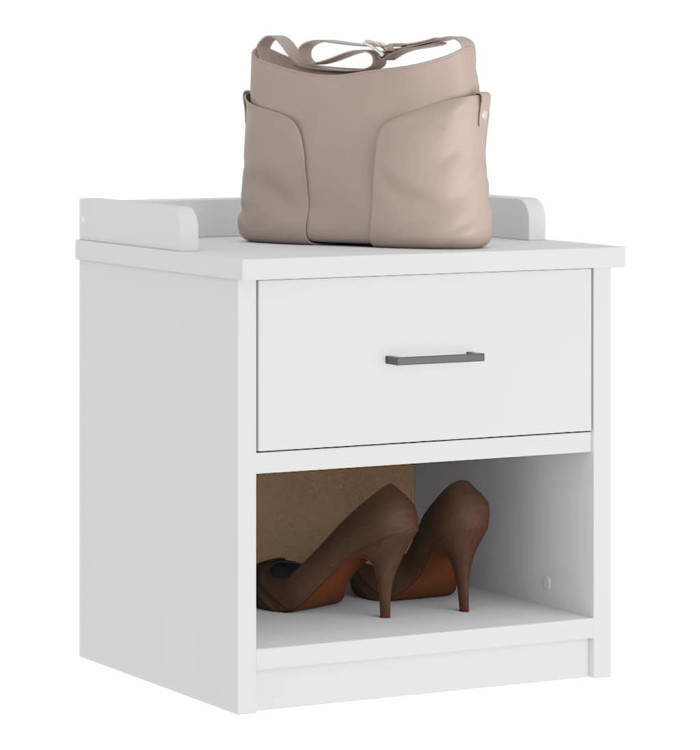 Banc de couloir SANDNES blanc 45x40x50 cm bois de pin massif | Mobilier & Déco