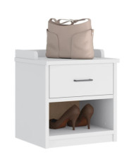 Banc de couloir SANDNES blanc 45x40x50 cm bois de pin massif | Mobilier & Déco