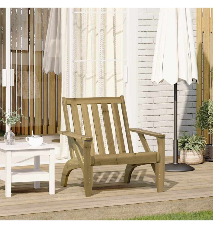 Chaise de jardin adirondack 75x77x77 cm bois de pin imprégné | Mobilier & Déco