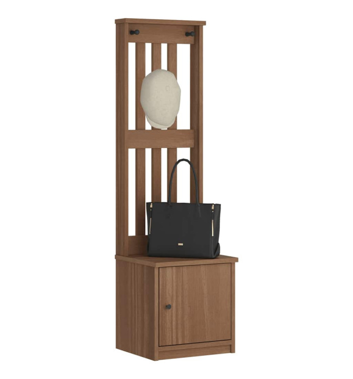 Portemanteau SANDENS 45x40x159,5 cm bois massif pin | Mobilier & Déco