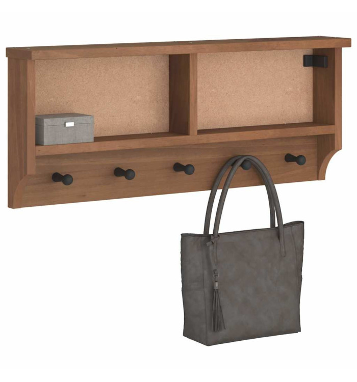 Porte-manteau mural SANDNES 87x12x35 cm bois massif pin | Mobilier & Déco