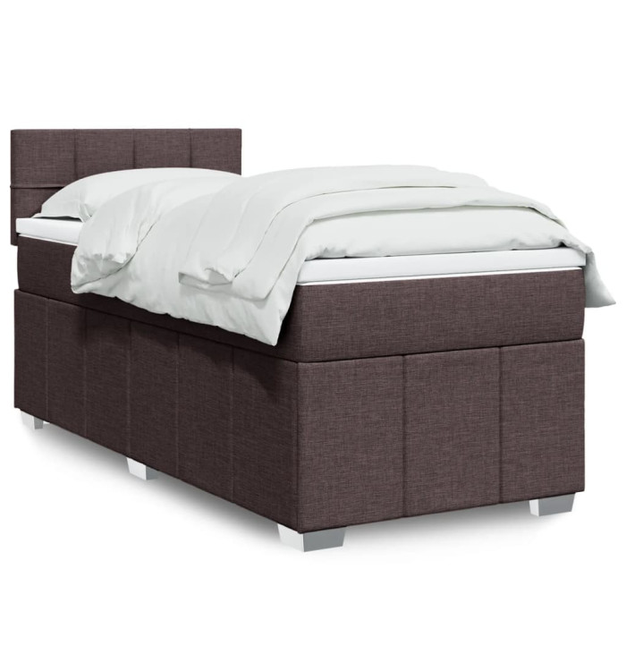 Sommier à lattes de lit avec matelas Marron foncé 90x200 cm | Mobilier & Déco