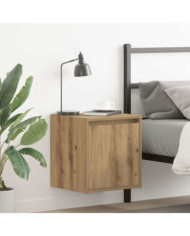 Tables de chevet murales 2 pcs chêne artisanal 38x34x40 cm | Mobilier & Déco