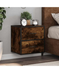 Table de chevet murale Chêne fumé 40x31x39,5 cm | Mobilier & Déco